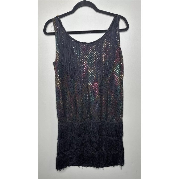 California Costume Collections Women’s Flapper multi Sequin Dress Size Medium - Picture 9 of 16